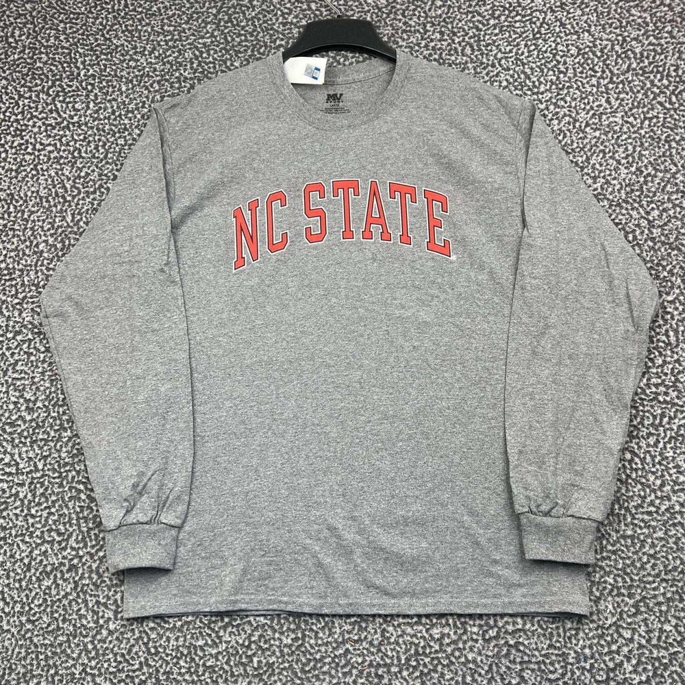 NC State Wolfpack Sweatshirt Men Large Gray MV Sport Crewneck New L
